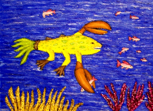 Painting-Animals-Lobster Fish