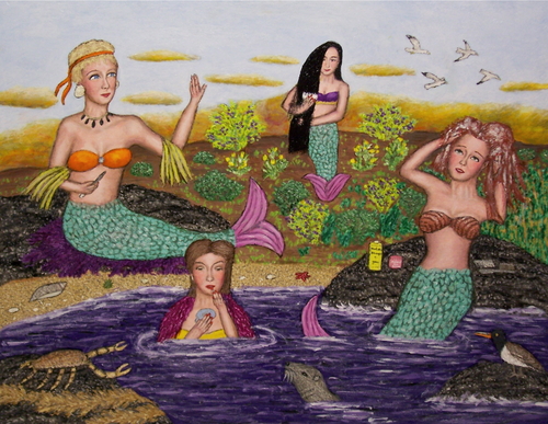 Painting-Fantasy-The Preening Mermaids