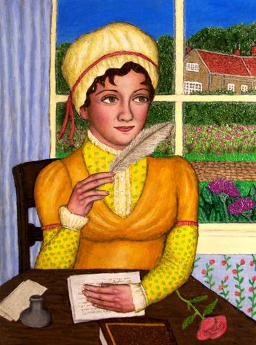 Painting-Portrait-Jane Austen (seated half-length)