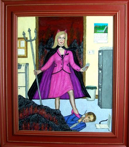 Painting-Figurative-Lady Boss From Hell
