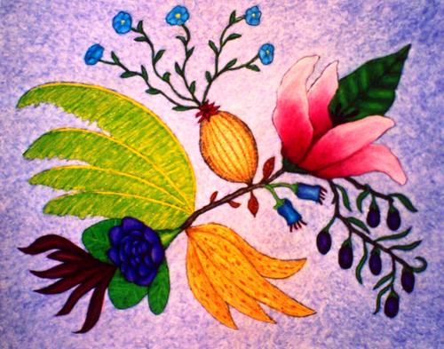 Painting-Floral-Botanical Fantasia #1