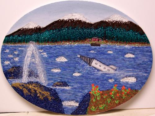 Painting-Landscape-Arctic Geyser