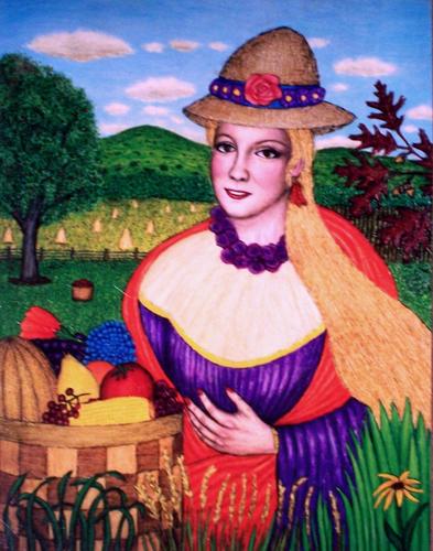 Painting-Portrait-Cartesia - Harvest Goddess
