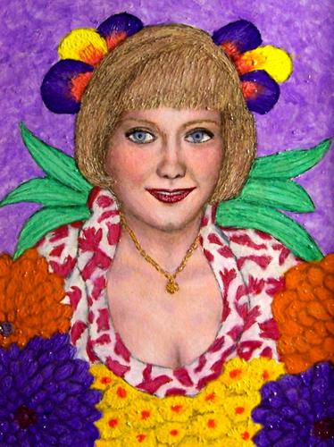Painting-Jacqueline Ellis Flower Portrait