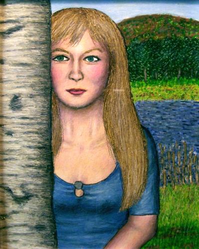 Painting-Portrait-Marina Vlady from <u> The Sorceress</u>