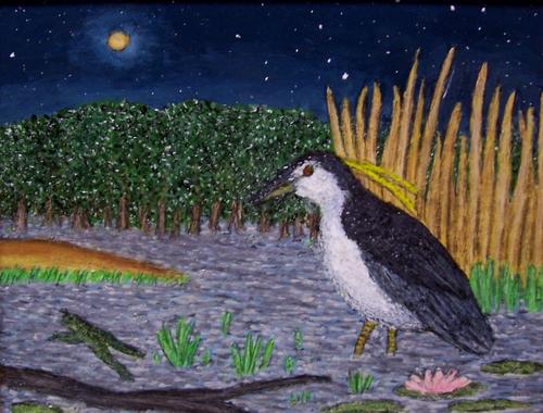Painting-Animals-Night Heron