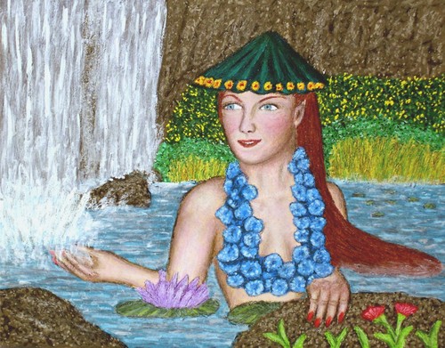 Painting-Fantasy-Fairy of the Waterfall