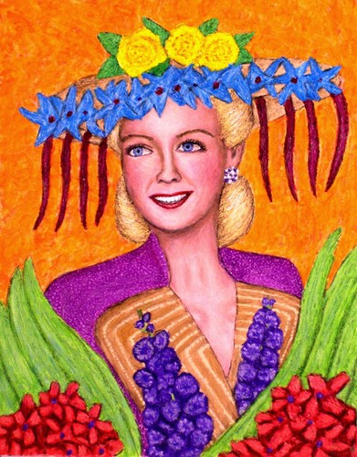 Painting-Floral-Hilda - Flower Girl