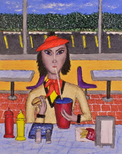 Painting-Fantasy-Kwinzee at the Soda Fountain