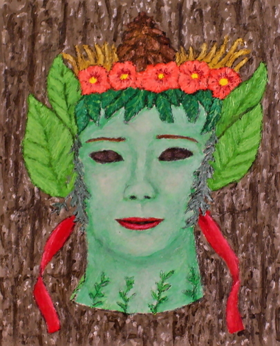 Painting-Fantasy-Tree Girl Mask