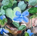Painting--Oil-BotanicalFlower Series # 4: Woodland Violets
