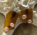 Jewelry--Found Objects-EarringsSea Glass and Freshwater Pearl earrings