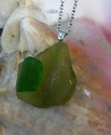 Jewelry--Found ObjectsGreen Sea Glass Pendant