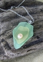 Jewelry--Found ObjectsSea Glass and Freshwater Pearl