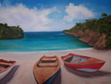 Painting--Oil-SeascapeThree boats