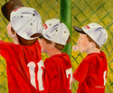 Painting--Oil-SportsCheering From The Dugout