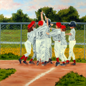 Painting--Oil-SportsWe're Number One!