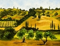 Painting--Oil-LandscapeUnder The Tuscan Sun