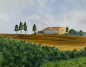 Painting--Oil-LandscapeHouse on a Tuscan Hillside