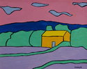Painting--Oil-ImpressionismHouse in the Lavender