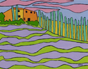 Painting--Oil-LandscapeLavender and Cypress