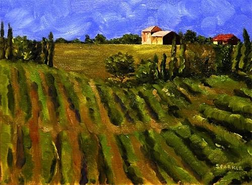 Painting-Landscape-Tuscan Vineyard
