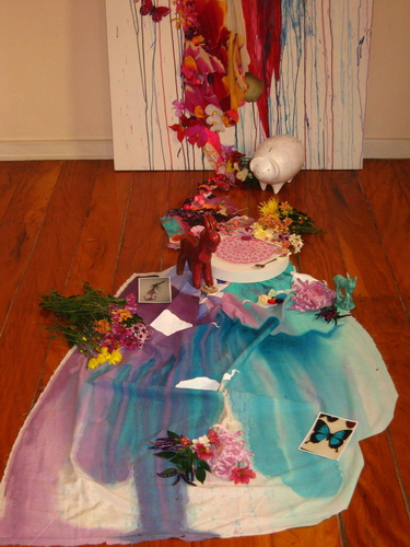 Mixed Media-Garuda, Manu & The Cold Side Of The Pillow (Detail) (2008)