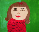 Painting-Self Portrait, Tempera Painting, Grade 5.
