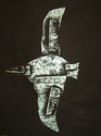 Print Making-Collograph Printmaking, �Bird�, Print, Grade 1.