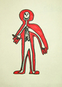Drawing-X-Ray Drawings, �The Skeleton�, Marker, Grade 2.