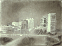 Drawing--CharcoalUrban Landscape, Charcoal.