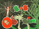 Painting-ence of a word through the shapes of the letters and the surrounding context.