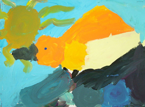 Painting-Exploring Paint, Tempera Paint, Grade 3.