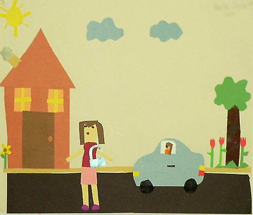 Other-The Illusion of Depth: Depicting Distance through Strategic Placement of Elements, Collage, Grade 4.