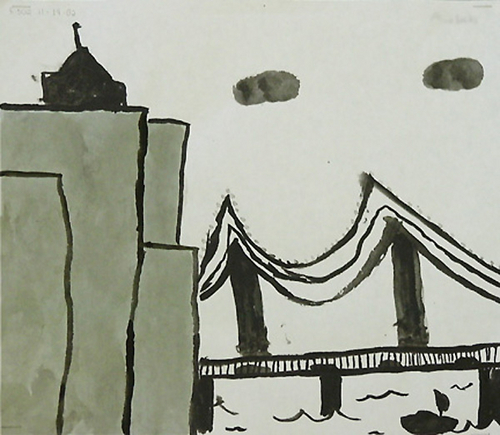 Drawing-Cityscape, Ink, Grade 5.