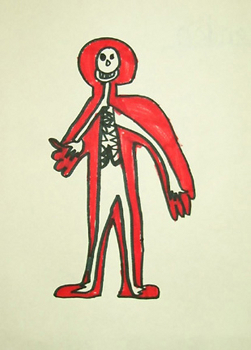 Drawing-X-Ray Drawings, �The Skeleton�, Marker, Grade 2.