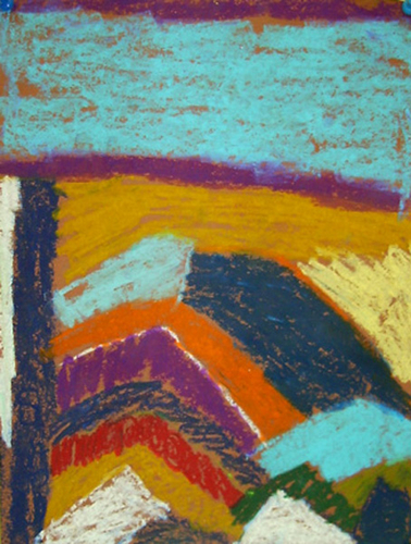 Drawing-Abstract Design, Oil Pastel, Grade 3.