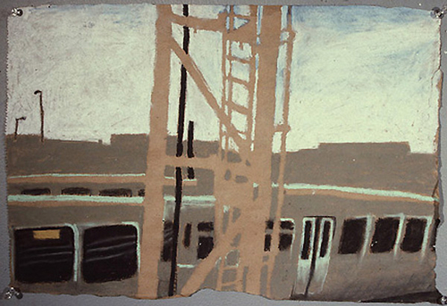 Drawing-Urban Landscape, Pastels.