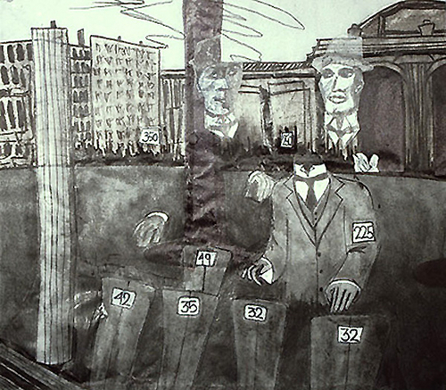 Drawing-Drawing, Charcoal and Collage
