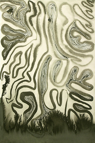 Drawing-Abstract Drawing, India Ink.