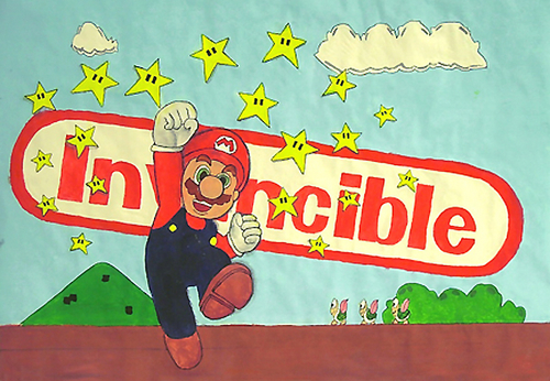 Painting-ence of a word through the shapes of the letters and the surrounding context.