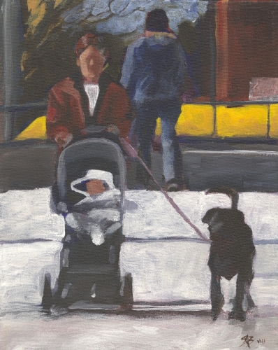 Figures%20with%20black%20dog%20and%20pram (large view)