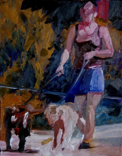 Woman%20with%202%20dogs (large view)