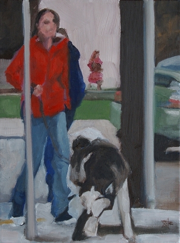 Red%20Coat%20and%20dog (large view)