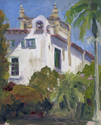 Sam Burke - Plein Air Painting santa barbara court house bell tower, plein air, downtown Santa Barbara, - Plein Air Painting
