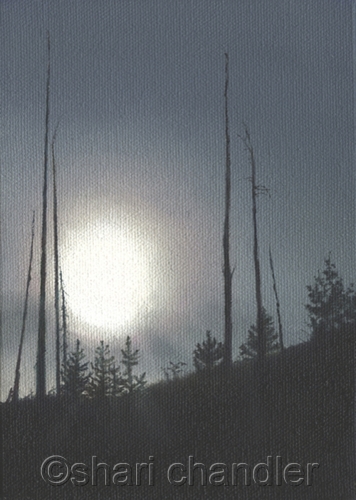 Painting-Landscape-Yellowstone; after the fire