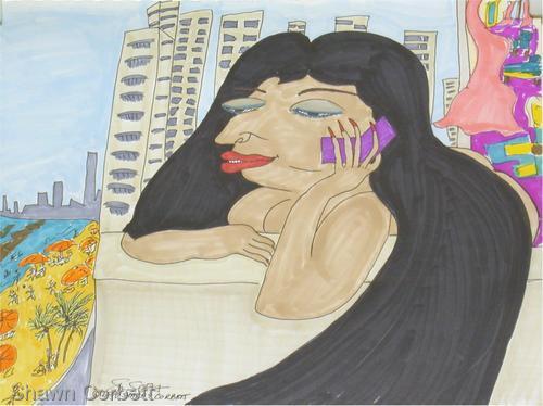 Drawing-On the Veranda