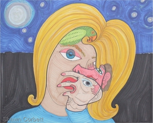 Drawing-Eaten By Her Own Dinner