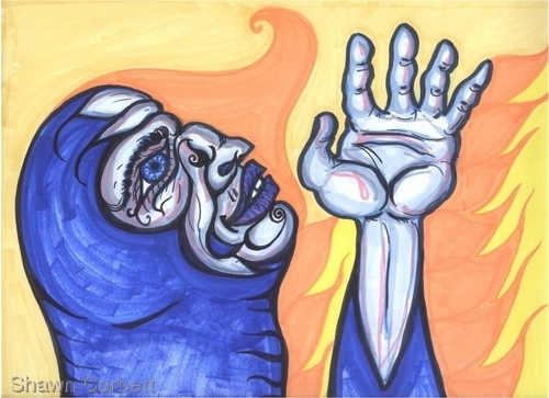 Drawing-Figure in Blue #1