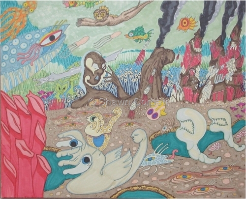Drawing-The Sea of Permutation (Cold Seeps and Hot Vents)